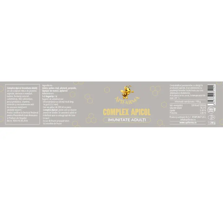 COMPLEX APICOL IMUNITATE ADULȚI - 200g COMPLEX APICOL IMUNITATE ADULȚI - 200g