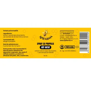 SPRAY CU PROPOLIS  - GÂT IRITAT