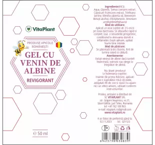 gel revigorant cu venin de albine 50g