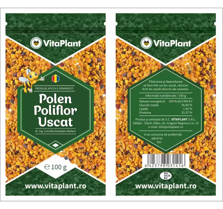 Polen poliflor uscat 100g Polen poliflor uscat 100g